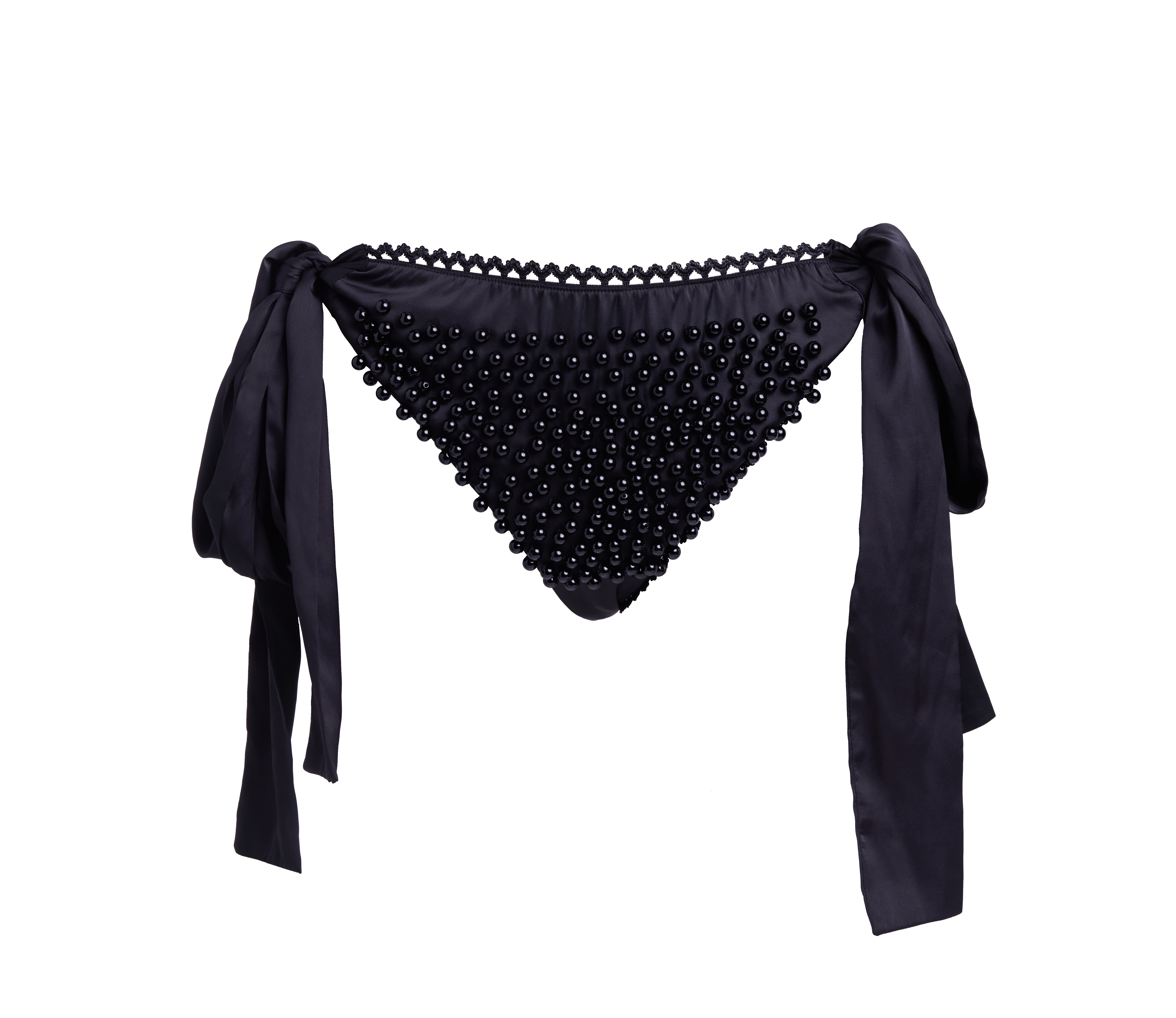 Bow Bottom with Beads - Noblesse Oblige Lingerie