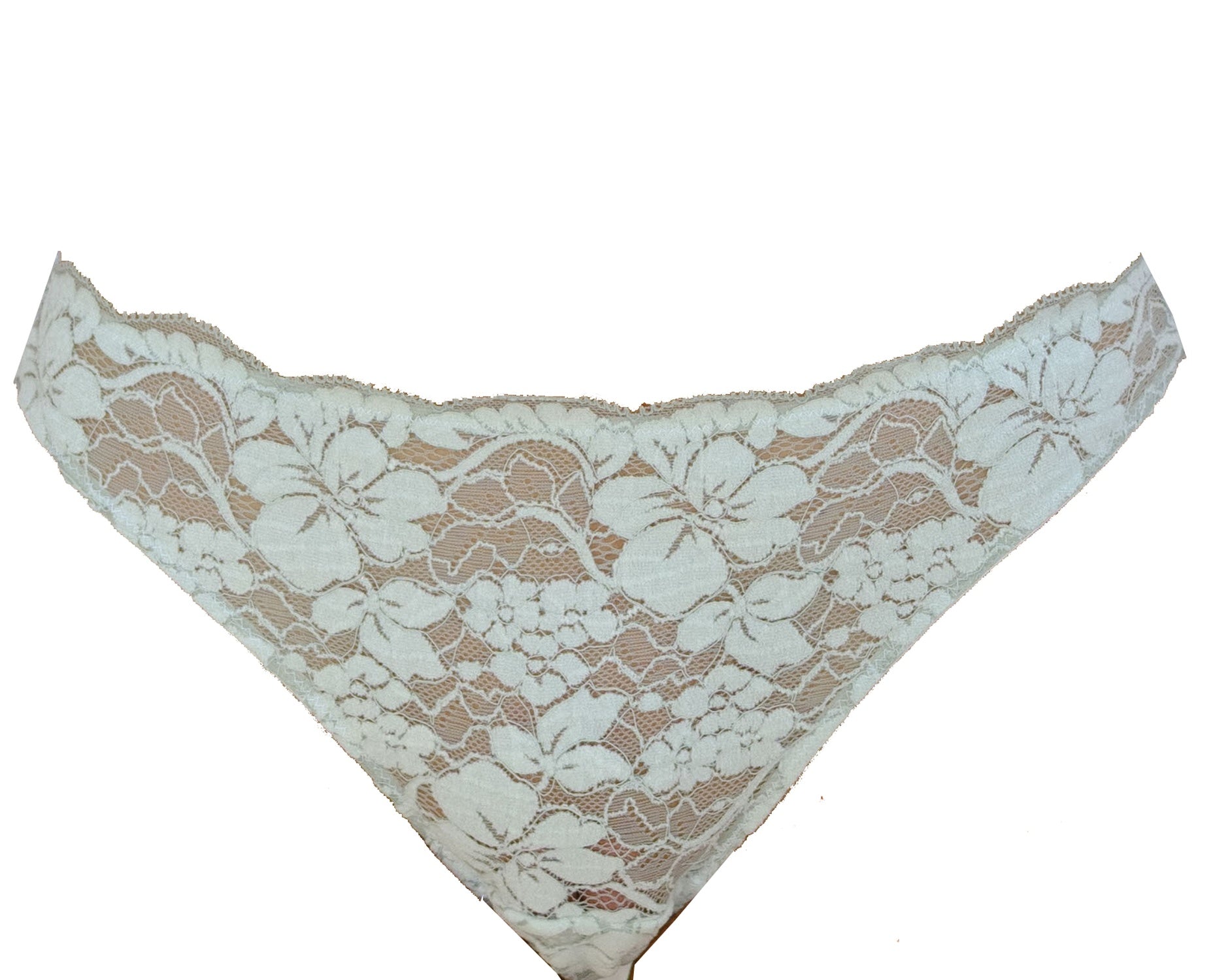 Two Tone Key Hole Detail Flock Effect Panty - Noblesse Oblige Lingerie