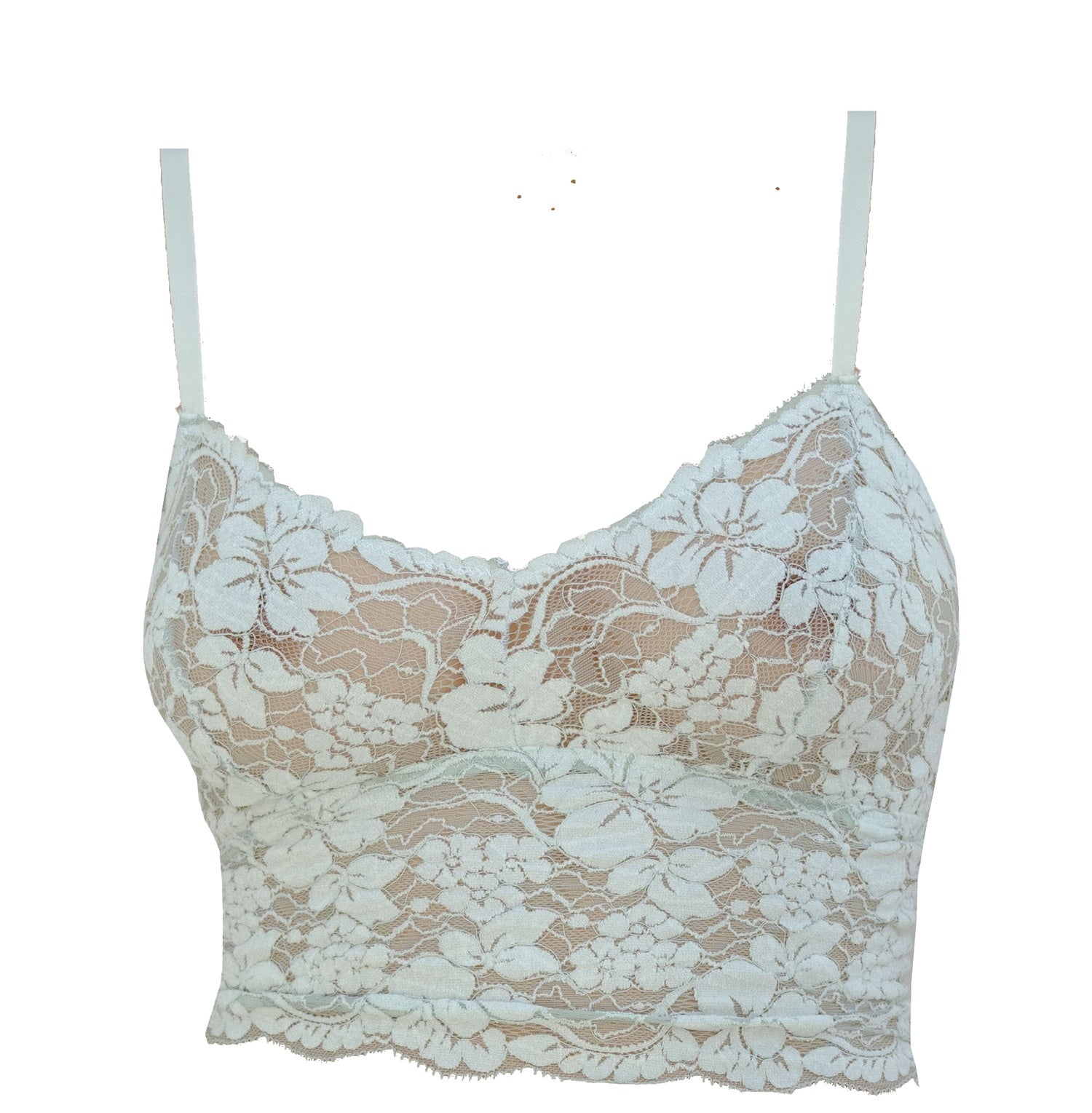 Two Tone High Apex Flock Effect Bralette - Noblesse Oblige Lingerie