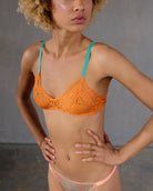 Pop Orange Lace Panty - Noblesse Oblige Lingerie