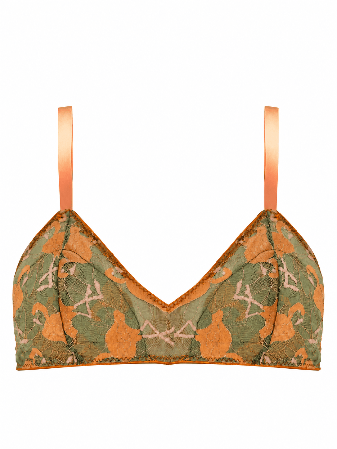 Flamingo Embroidered Bralette - Noblesse Oblige Lingerie