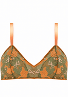 Flamingo Embroidered Bralette - Noblesse Oblige Lingerie