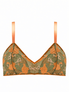 Flamingo Embroidered Bralette - Noblesse Oblige Lingerie