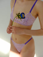 Pop Lavender Lace String - Noblesse Oblige Lingerie
