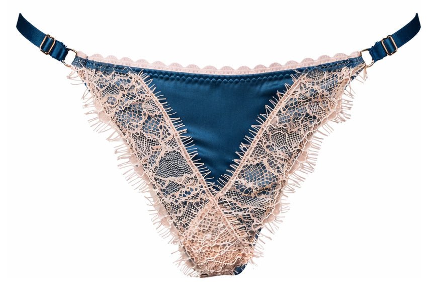 Luna String Petrol – Noblesse Oblige Lingerie