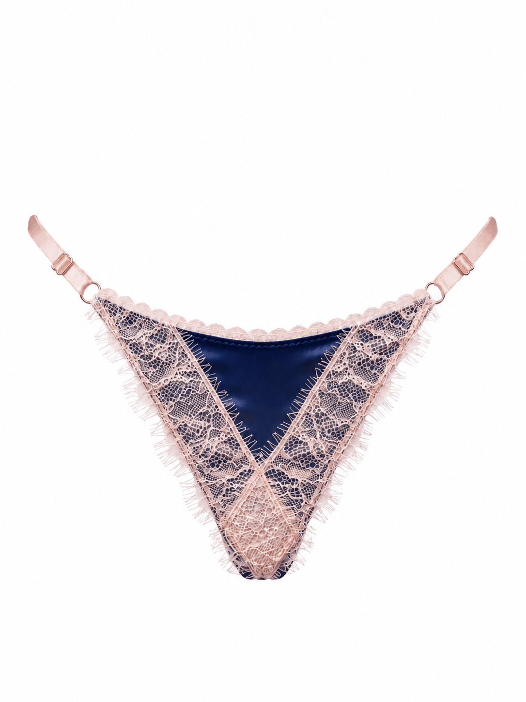 Luna String Navy - Noblesse Oblige Lingerie