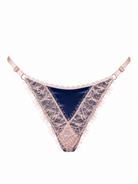 Luna String Navy - Noblesse Oblige Lingerie