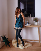 Luna Camisole Petrol - Noblesse Oblige Lingerie