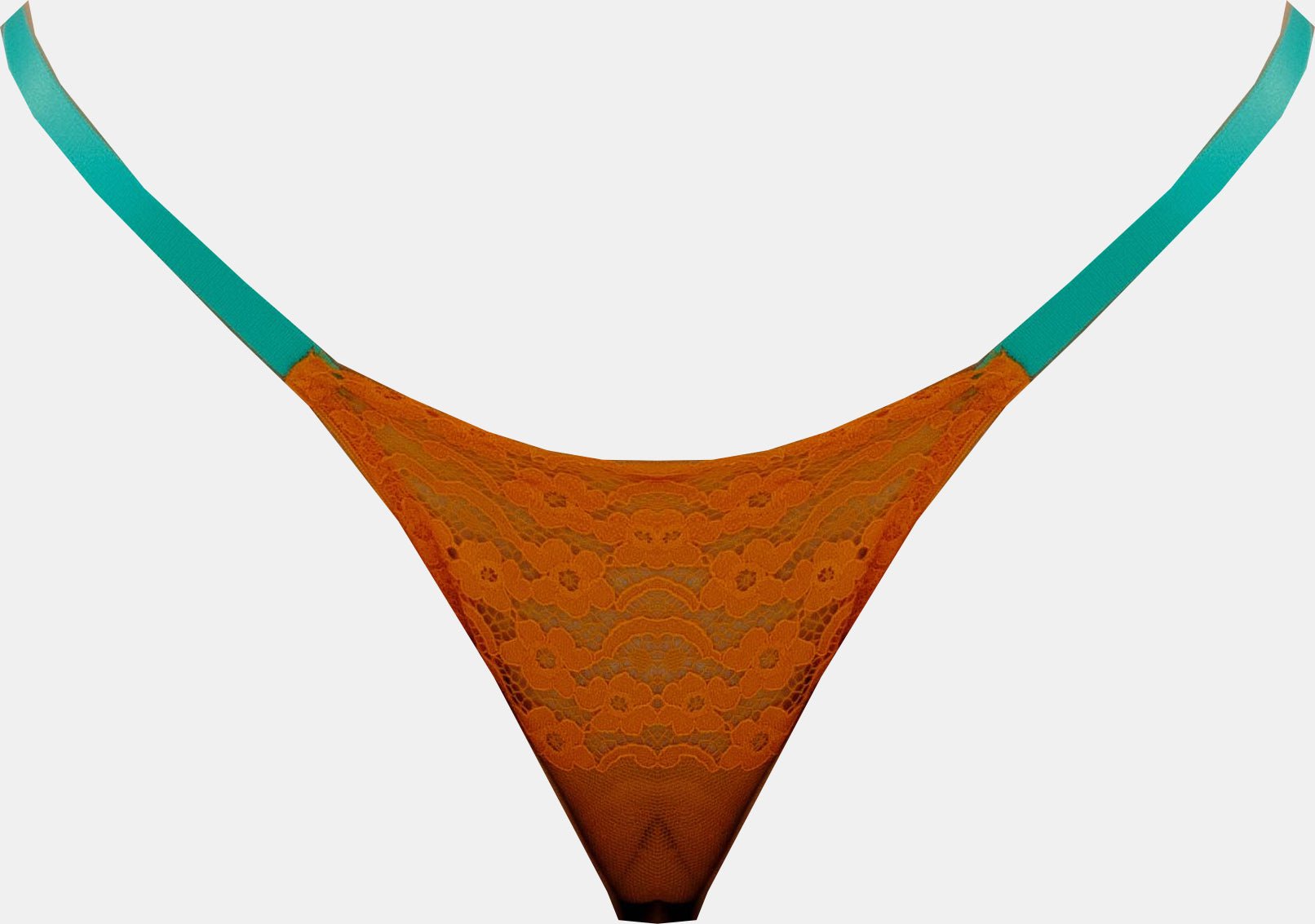 Pop Orange Lace Panty - Noblesse Oblige Lingerie