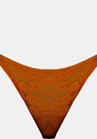 Pop Orange Lace Panty - Noblesse Oblige Lingerie