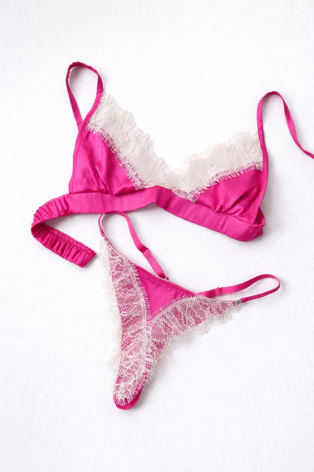 Luna String Hot Pink - Noblesse Oblige Lingerie