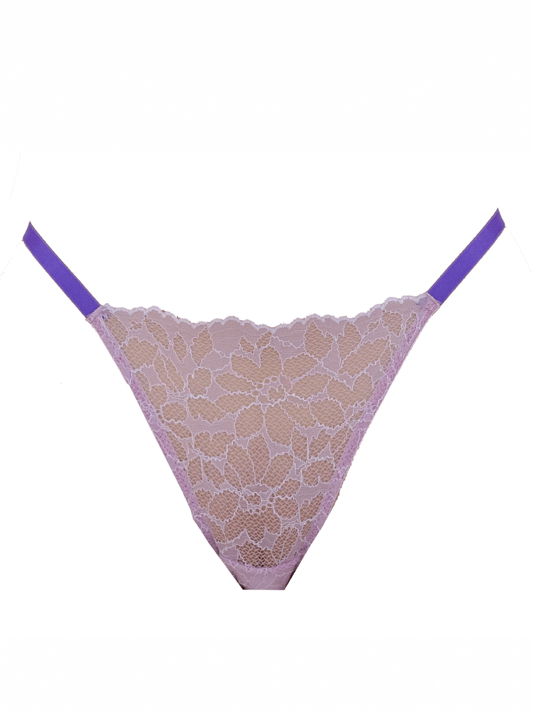 Pop Lavender Lace String - Noblesse Oblige Lingerie