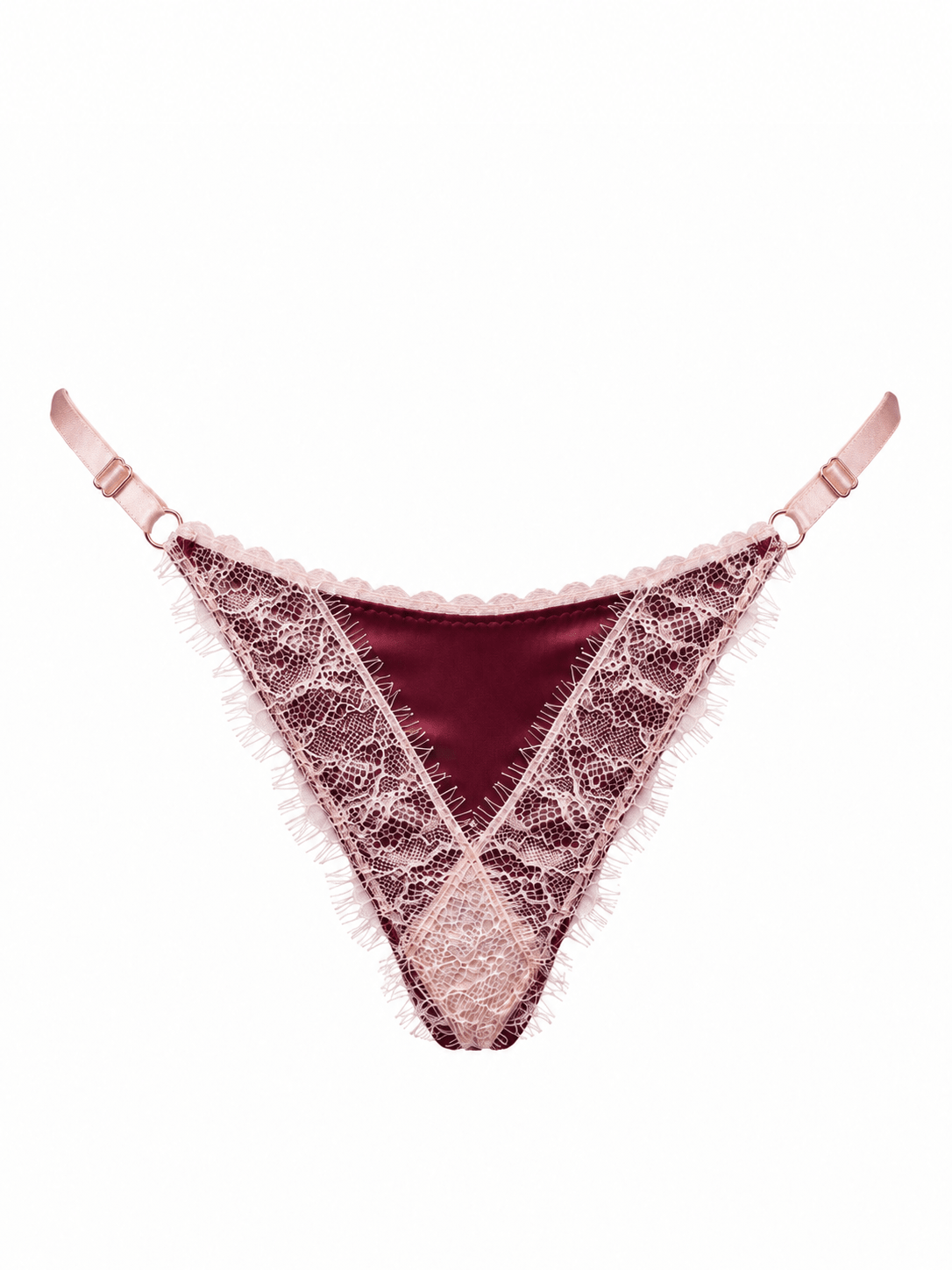 Luna String Burgundy - Noblesse Oblige Lingerie