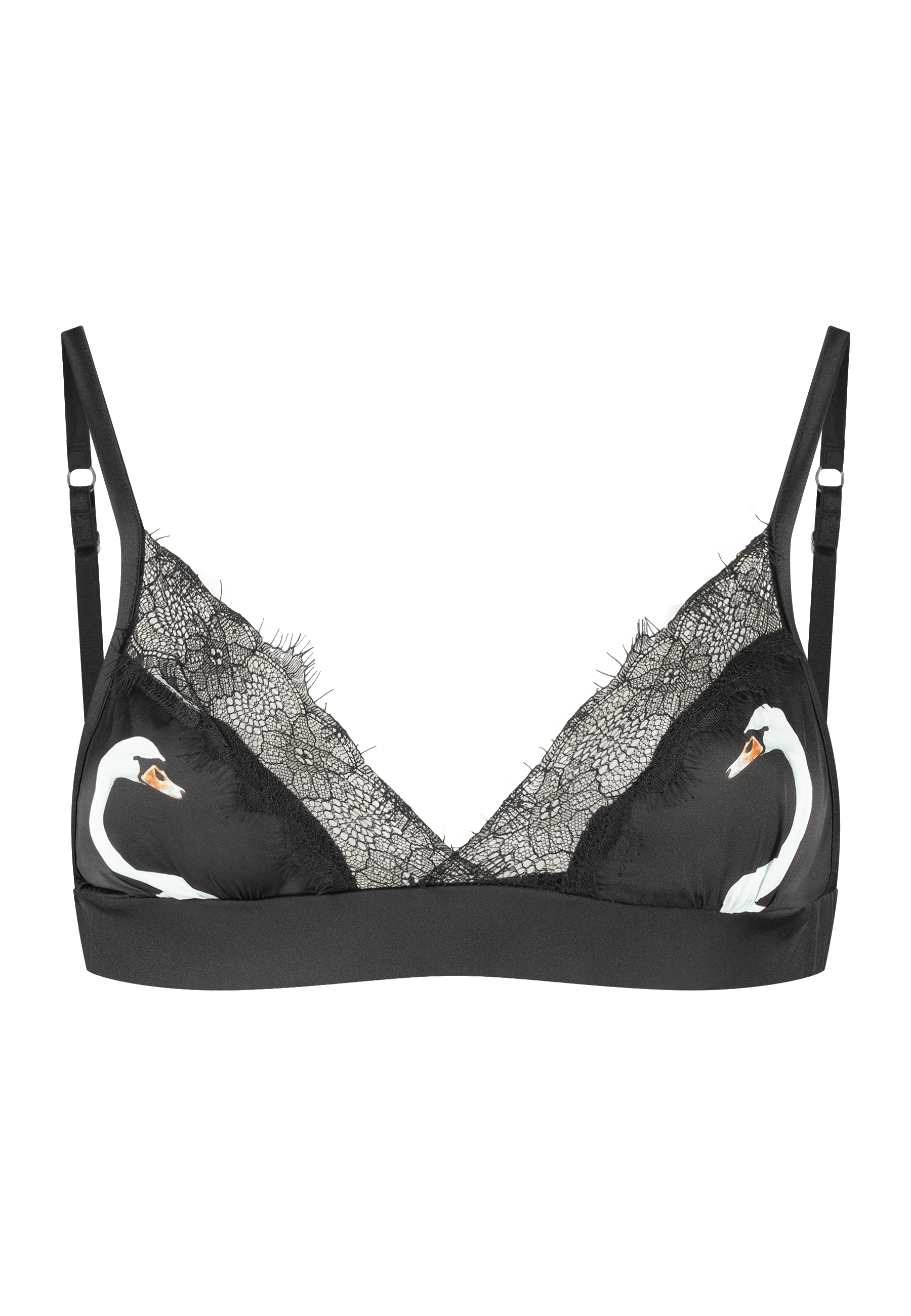Swan Bralette Black - Noblesse Oblige Lingerie