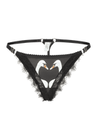Swan String Black - Noblesse Oblige Lingerie