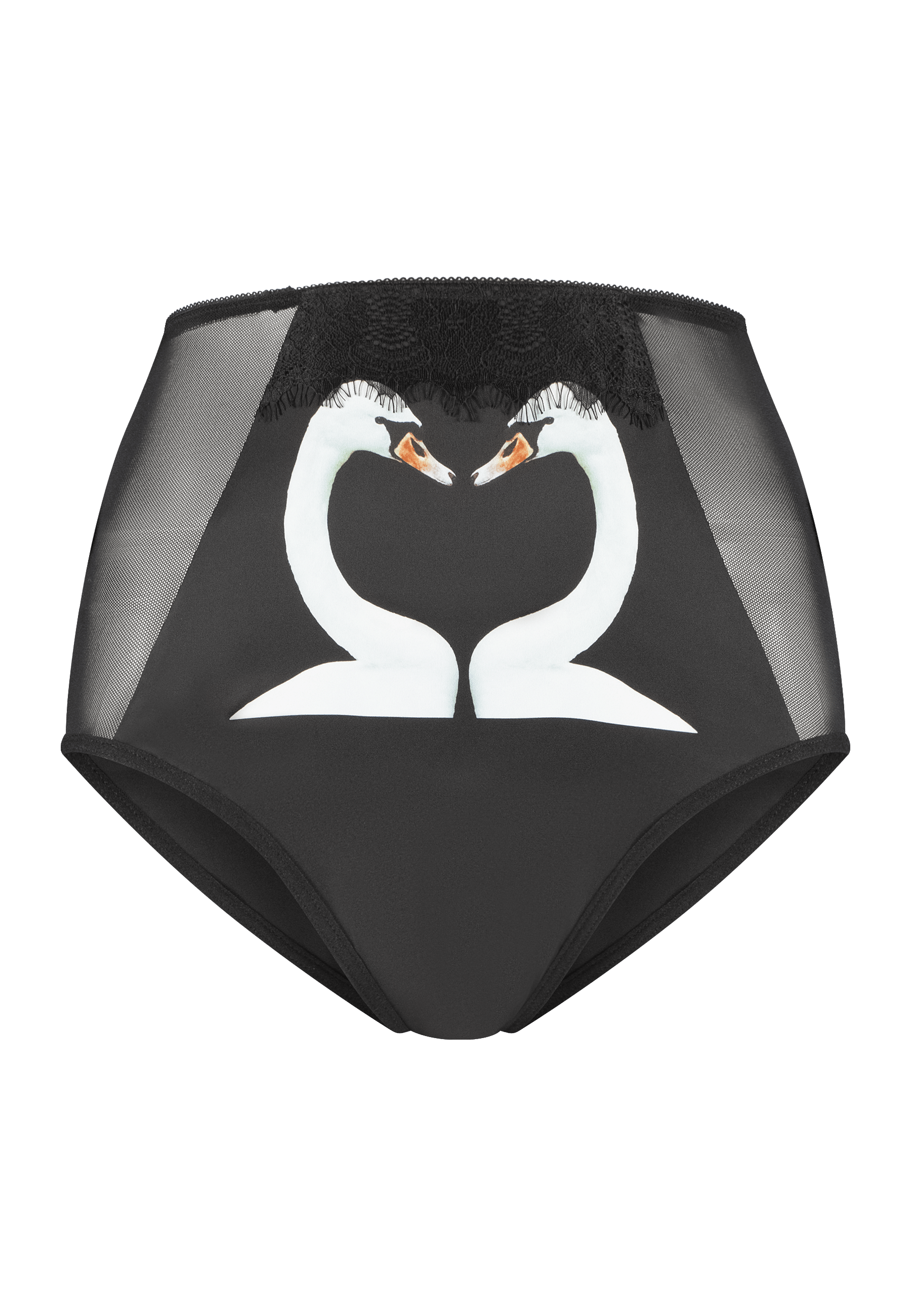 Swan Panty Black - Noblesse Oblige Lingerie
