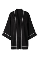 Swan Robe Black - Noblesse Oblige Lingerie