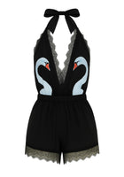 Swan Short Romper Black - Noblesse Oblige Lingerie