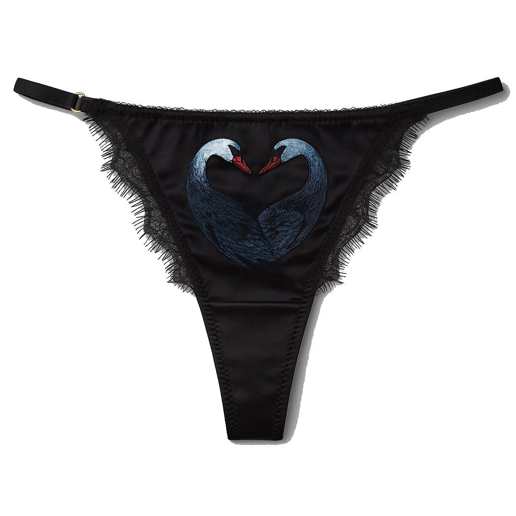Swan String Black - Noblesse Oblige Lingerie