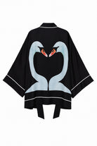 Swan Robe Black - Noblesse Oblige Lingerie