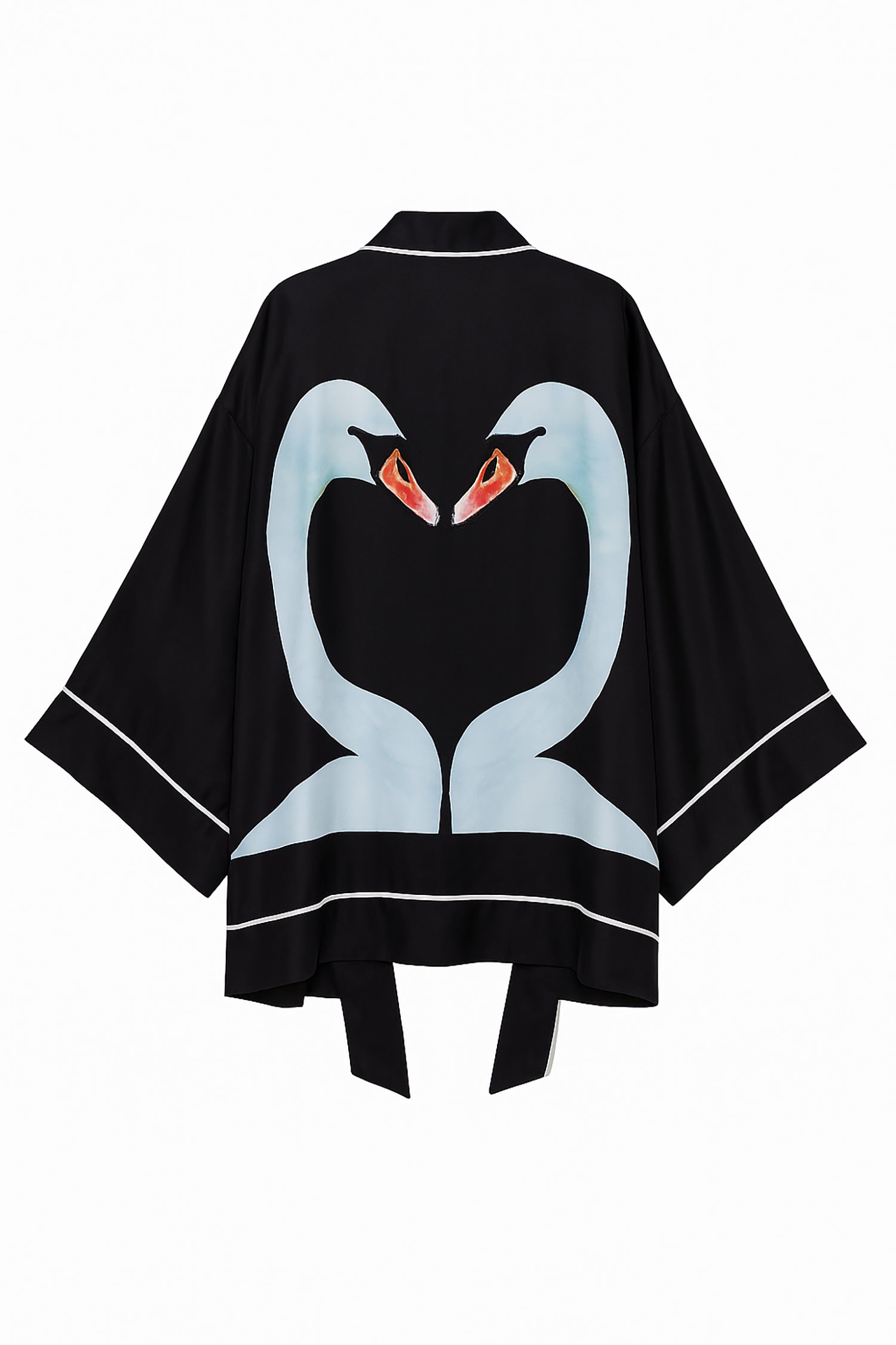 Swan Robe Black - Noblesse Oblige Lingerie