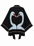 Swan Robe Black - Noblesse Oblige Lingerie