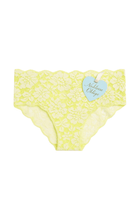 Lime Zest Flock Panty - Noblesse Oblige Lingerie