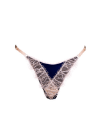 Luna String Navy - Noblesse Oblige Lingerie