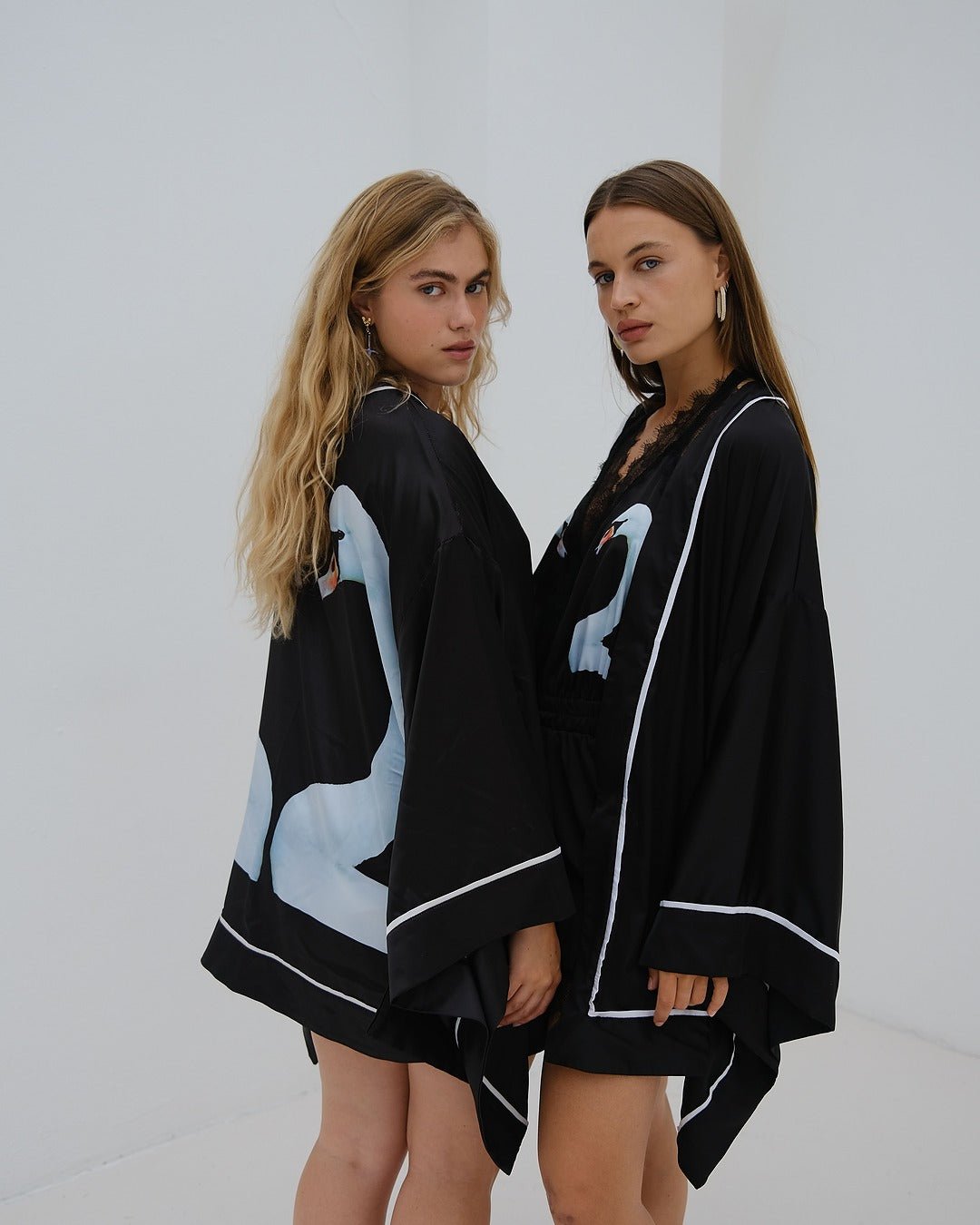 Swan Short Romper Black - Noblesse Oblige Lingerie