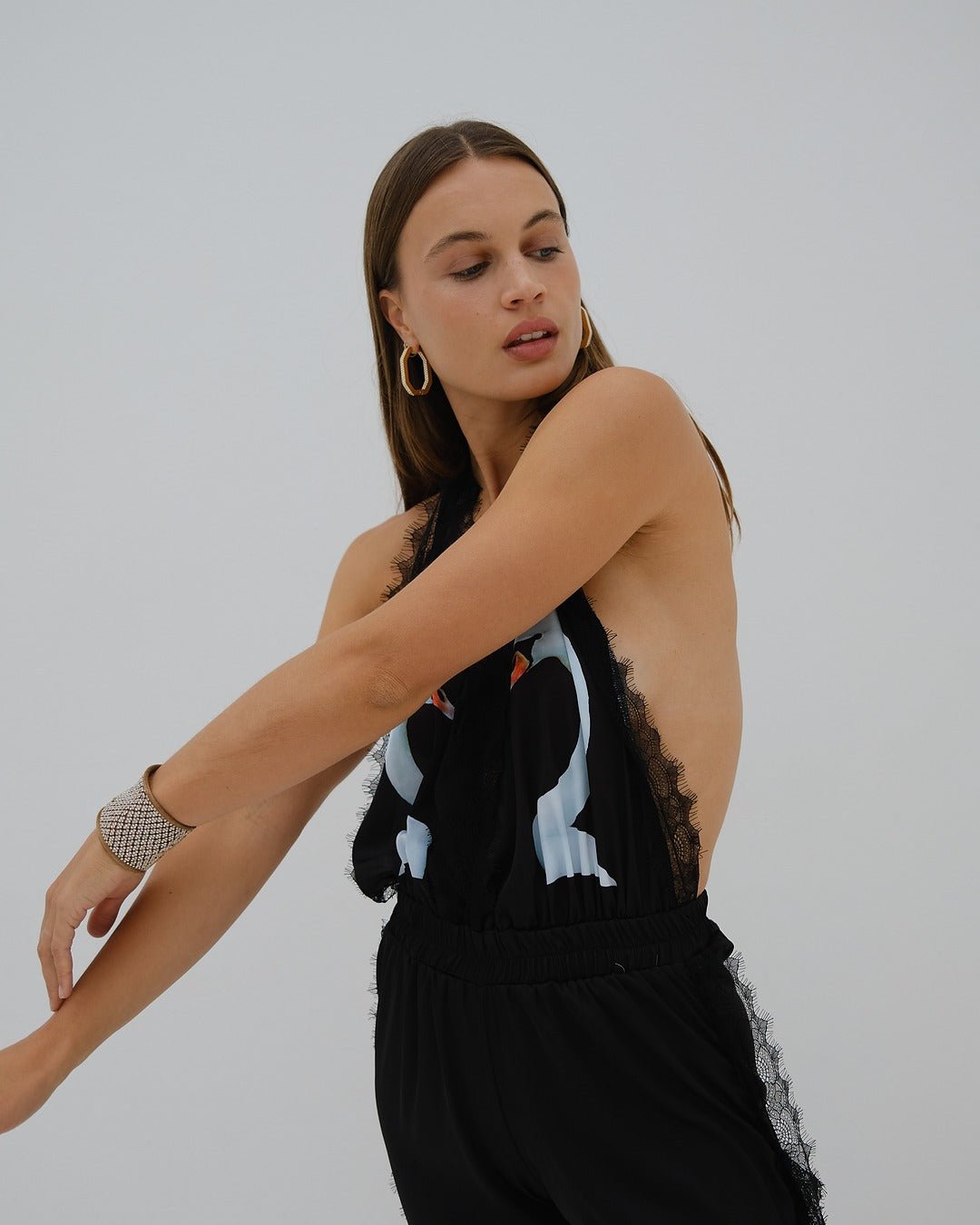 Swan Romper Black - Noblesse Oblige Lingerie