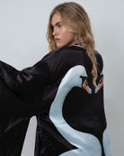 Swan Robe Black - Noblesse Oblige Lingerie