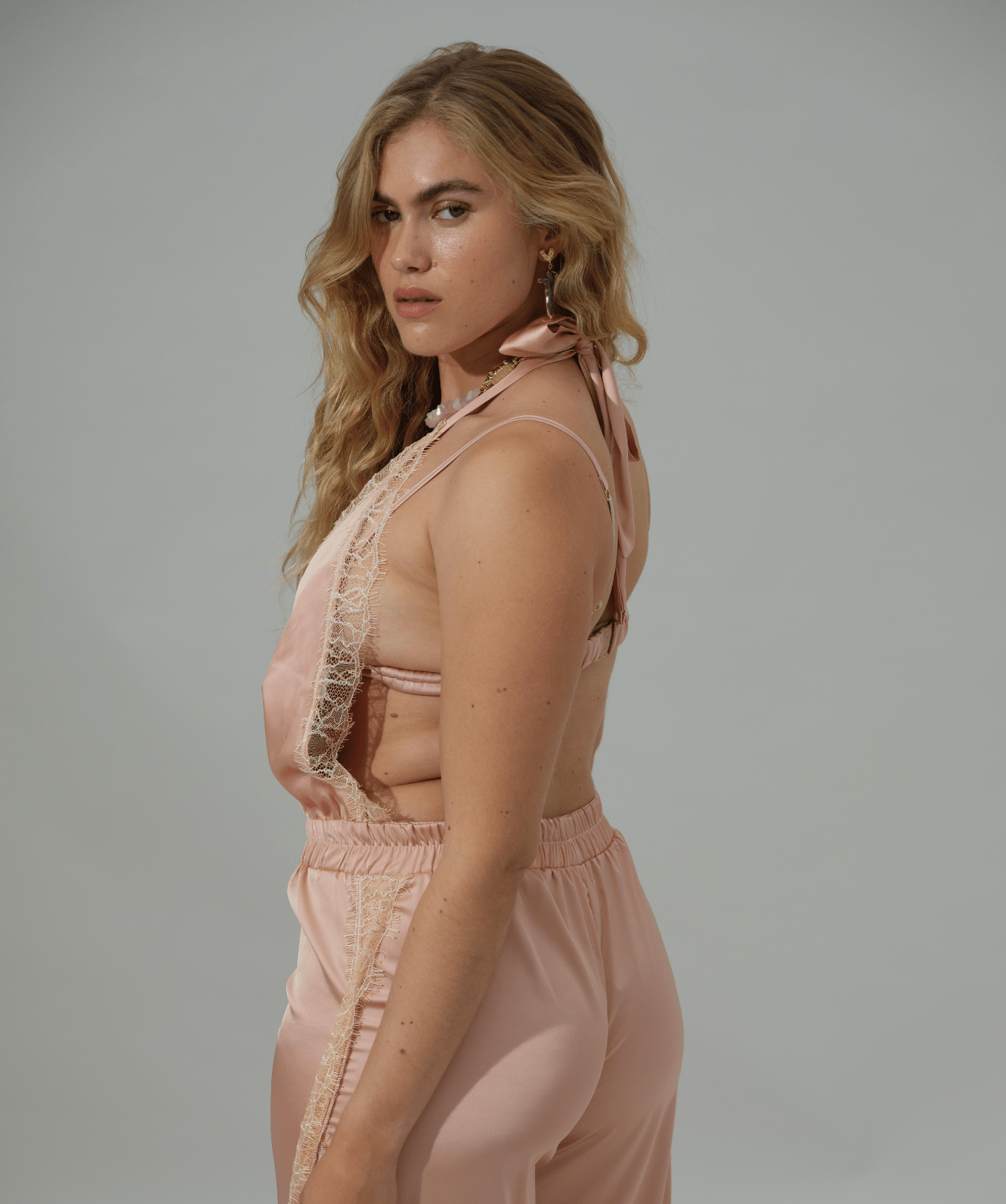 Luna Short Romper Nude - Noblesse Oblige Lingerie