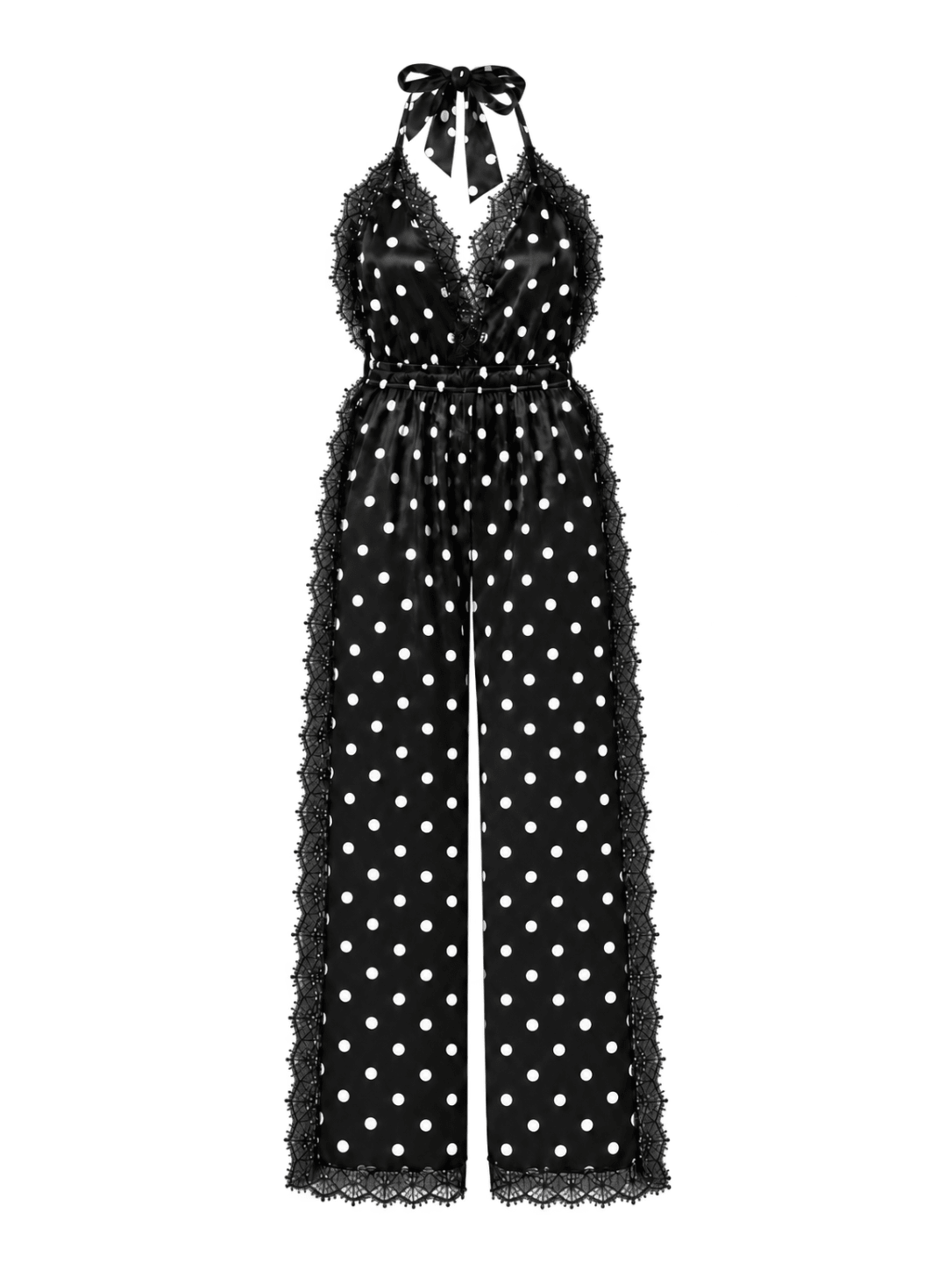Luna Long Romper Polka Dot - Noblesse Oblige Lingerie