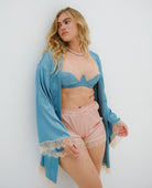 Luna Robe Duck Egg - Noblesse Oblige Lingerie