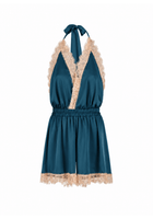 Luna Short Romper Petrol - Noblesse Oblige Lingerie