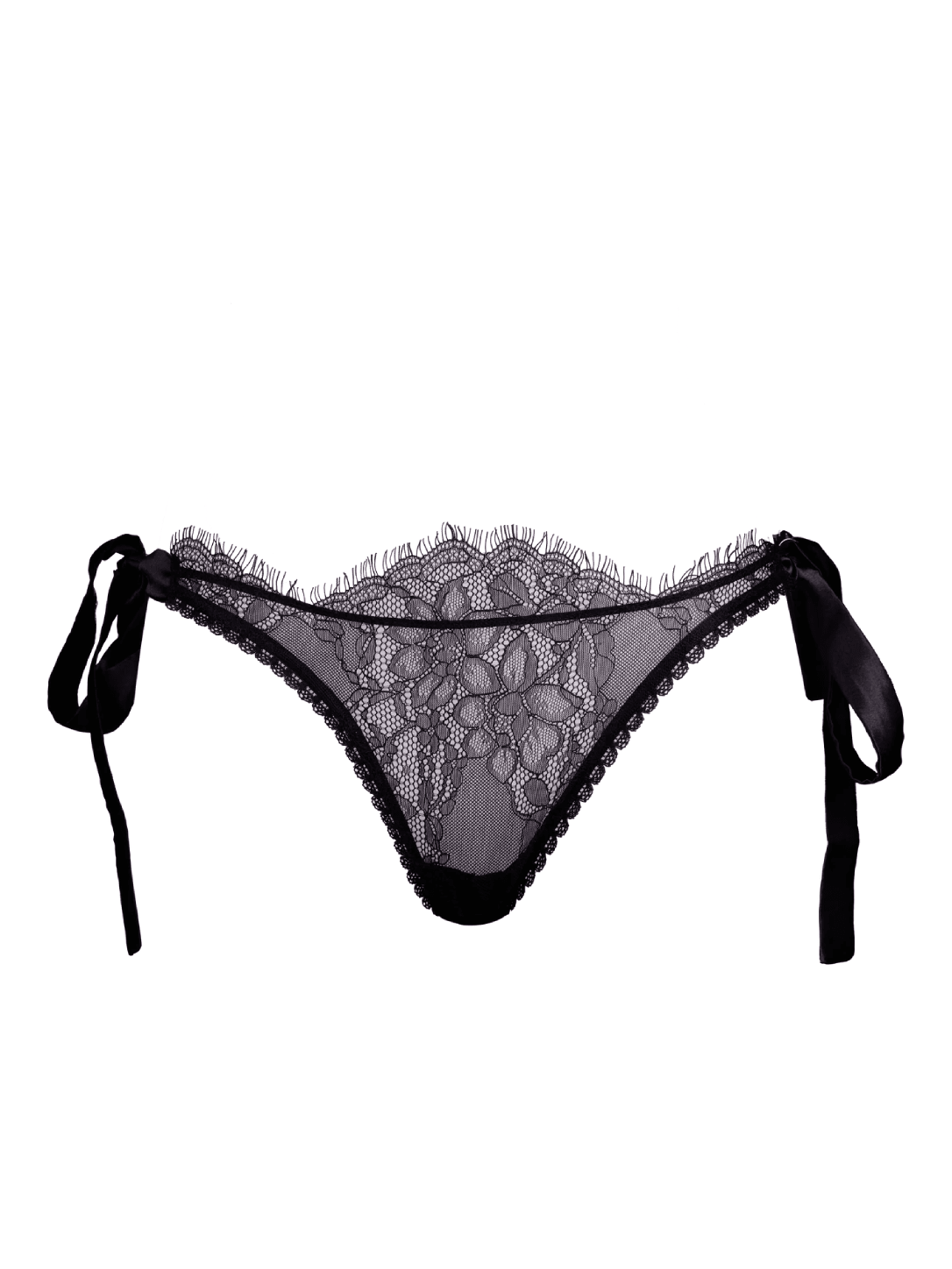 Solstice Tie-Side Panty Black - Noblesse Oblige Lingerie