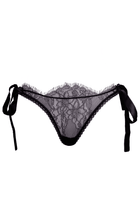 Solstice Tie-Side Panty Black - Noblesse Oblige Lingerie