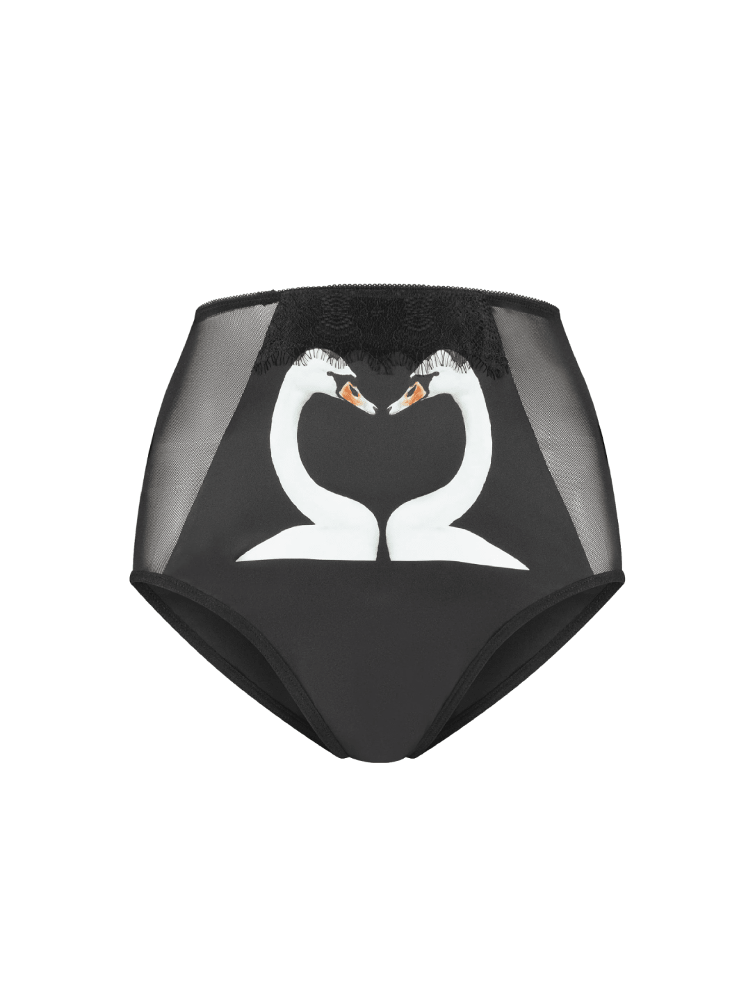Swan Panty Black - Noblesse Oblige Lingerie