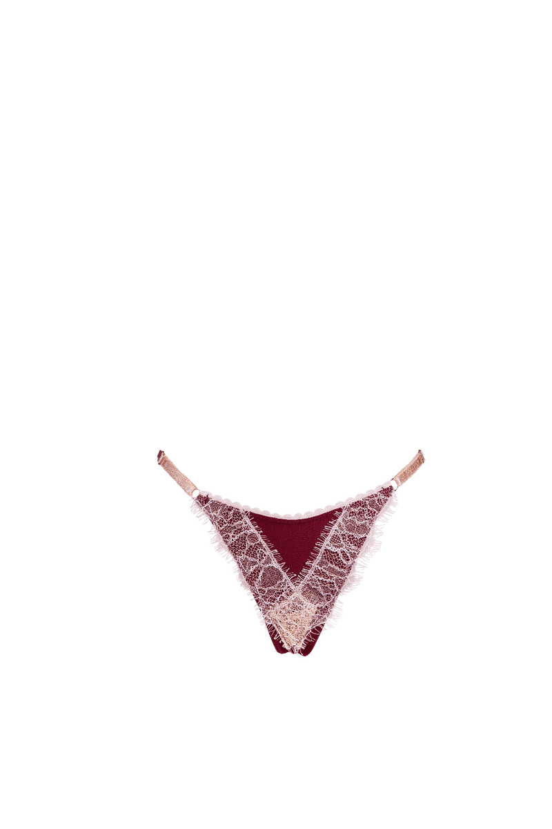 Luna String Burgundy – Noblesse Oblige Lingerie