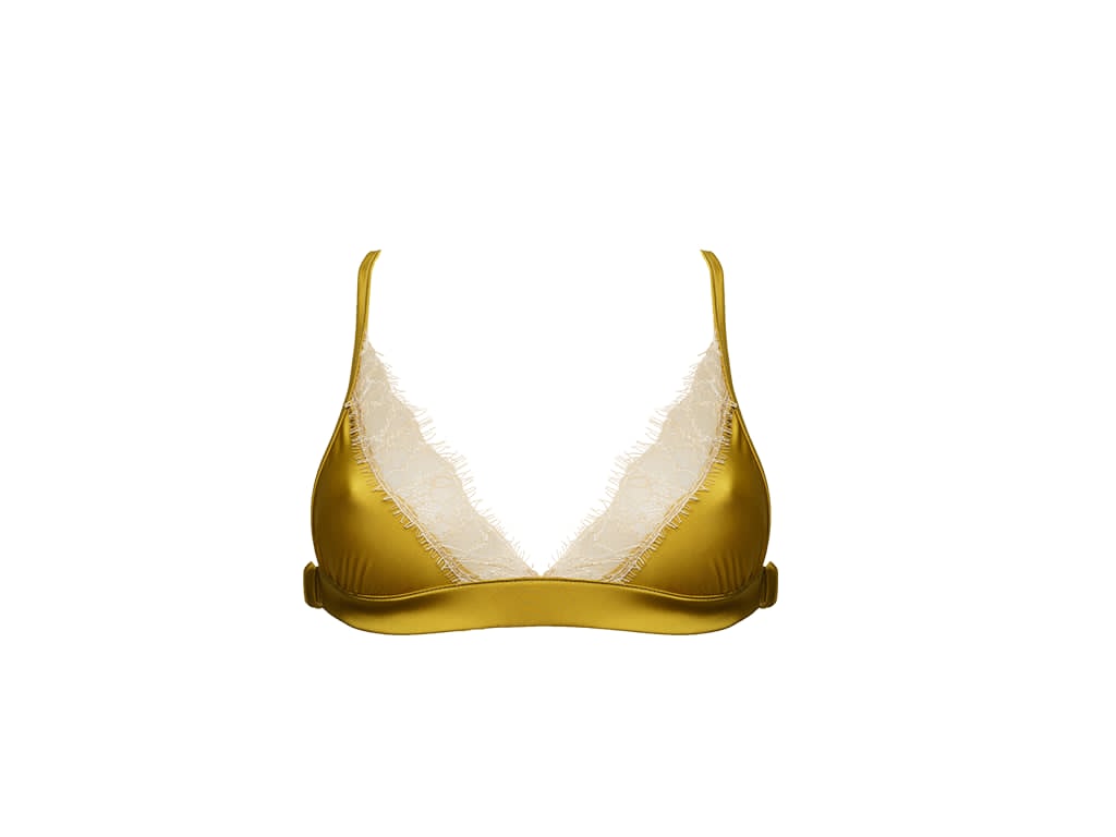 Luna Bralette Chartreuse - Noblesse Oblige Lingerie